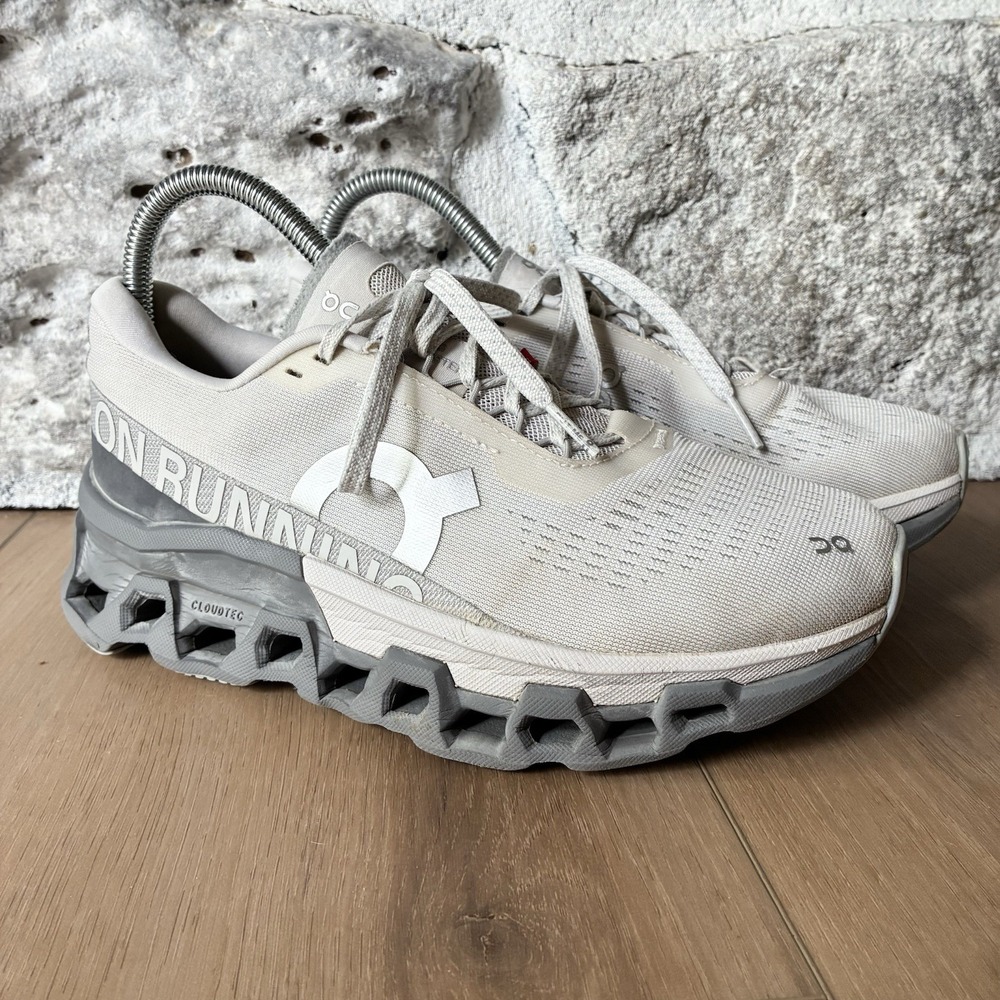 On Cloud Cloudmonster 2 Cushioned Comfort Running Walking Shoes Gray Womens 6.5